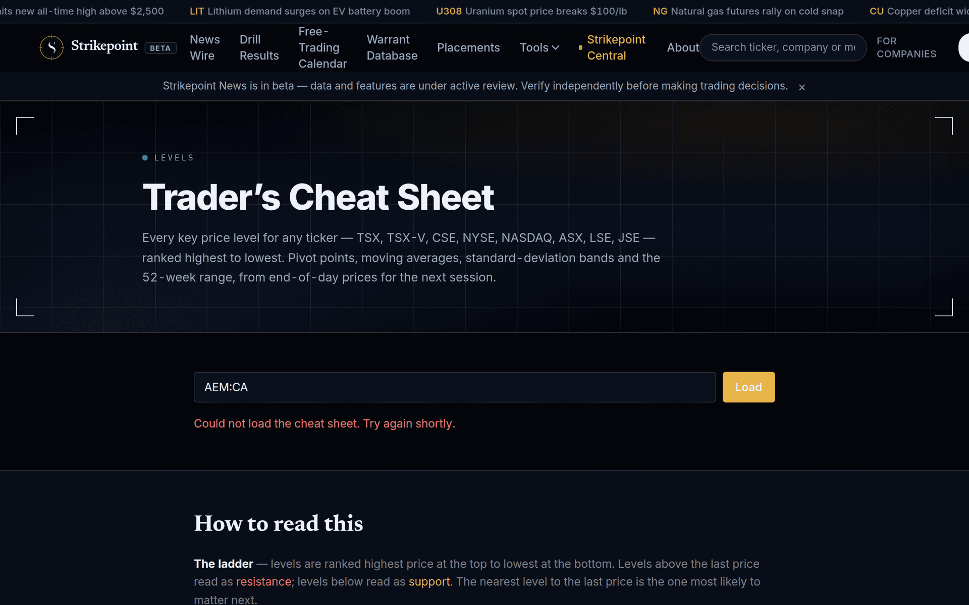 The Trader’s Cheat Sheet on Strikepoint News