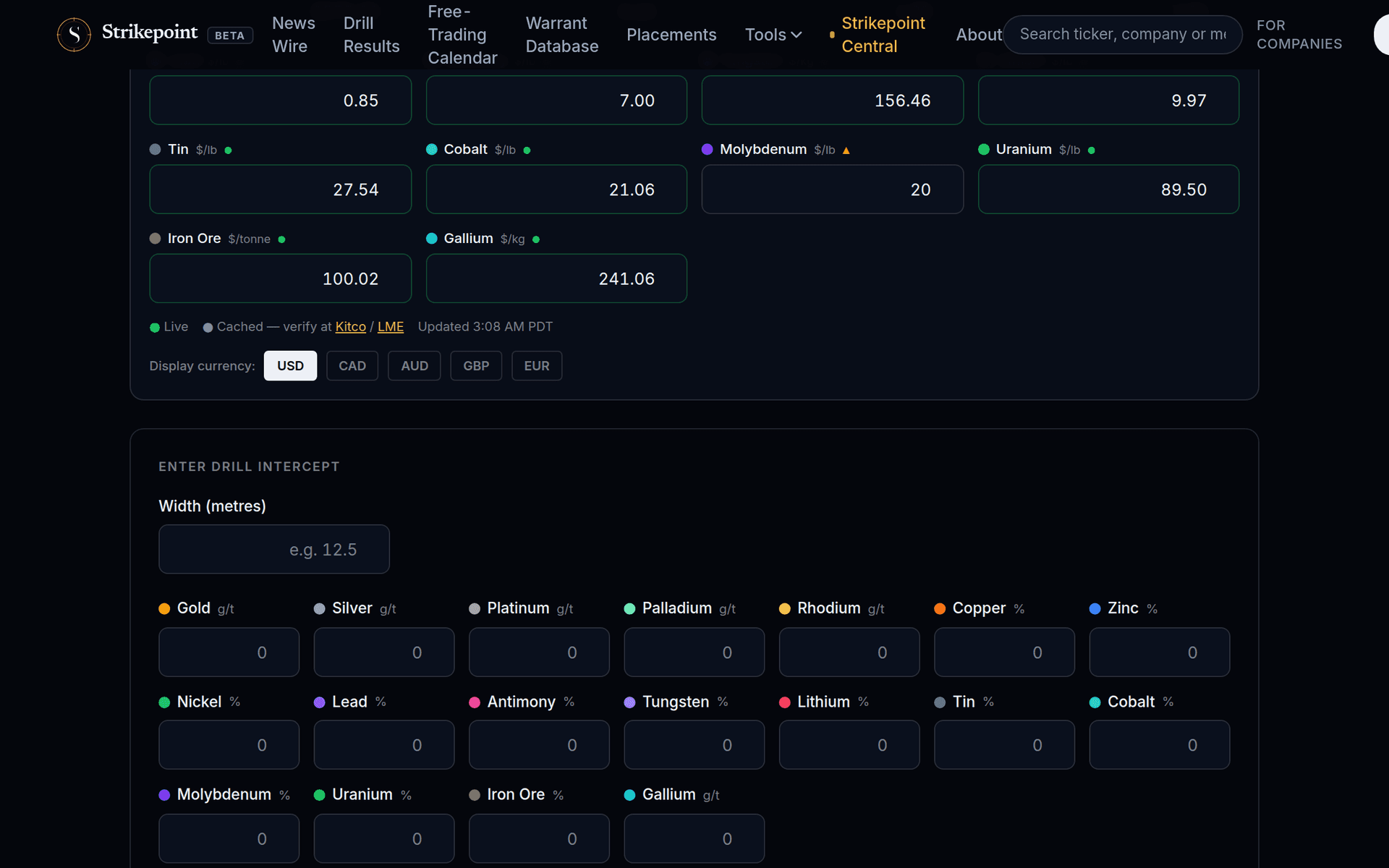 The Drill Calculator on Strikepoint News