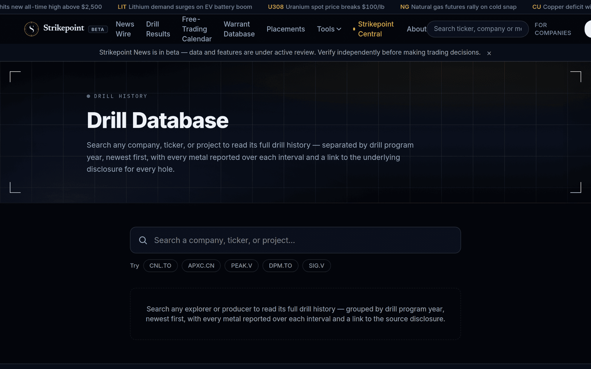 The Drill Database on Strikepoint News